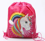 Unicorn Drawstring Bag for Girls Travel Storage Package School Backpacks