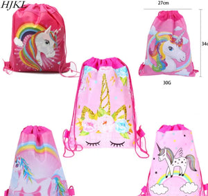Unicorn Drawstring Bag for Girls Travel Storage Package School Backpacks