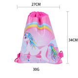 Unicorn Drawstring Bag for Girls Travel Storage Package School Backpacks
