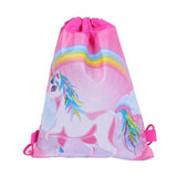 Unicorn Drawstring Bag for Girls Travel Storage Package School Backpacks