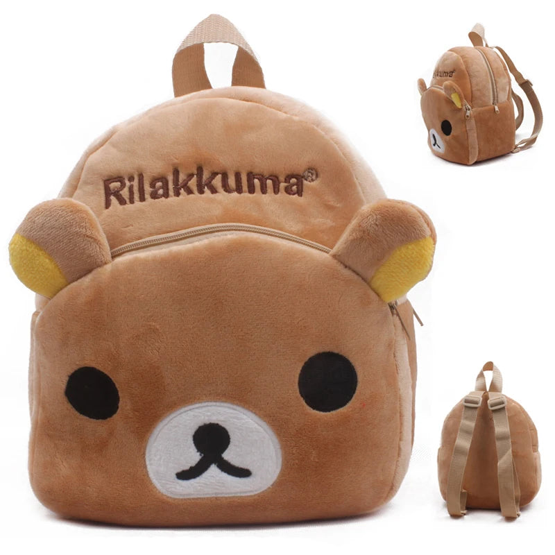 Cute Cartoon Bear Plush Kids School Bag Soft Toy Baby Student Backpack