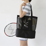 Double-Deck Grid Bag Storage Organizer for Travel Men Women