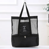 Double-Deck Grid Bag Storage Organizer for Travel Men Women