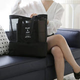 Double-Deck Grid Bag Storage Organizer for Travel Men Women