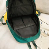 Nylon School Bag Women Backpack for Teenage Girls
