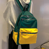 Nylon School Bag Women Backpack for Teenage Girls
