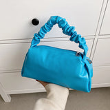 Pleated Underarm Bag PU Leather Ladies Shoulder Bag