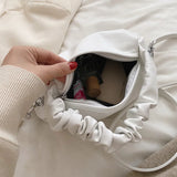 Pleated Underarm Bag PU Leather Ladies Shoulder Bag