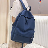Women Backpack Teenager Girls Anti Theft Laptop Shoulder Bags Solid Travel