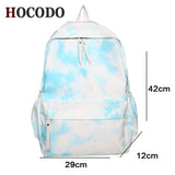 Tie-Dye Women Backpack School Bag Teenage Girls Waterproof Travel Backpack