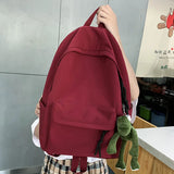 Female Canvas School Bag For Teenage Girl Casual Shoulder Rucksack