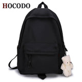 Female Canvas School Bag For Teenage Girl Casual Shoulder Rucksack