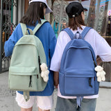 Female Canvas School Bag For Teenage Girl Casual Shoulder Rucksack