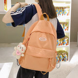 Waterproof Nylon Women Backpack Casual School Bag For Teenage Girls Shoulder Bag