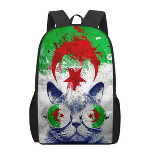 Algeria Flag Children School Bag for Toddler Printing Kid's Backpack