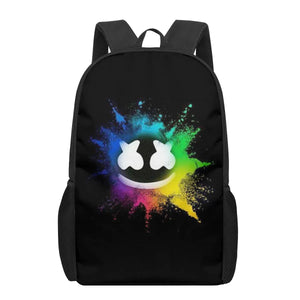 Marshmello 3D Print Kids Backpack Schoolbags For Teenager