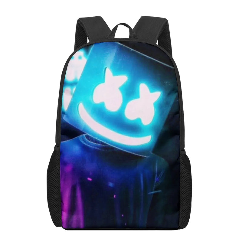 Marshmello 3D Print Kids Backpack Schoolbags For Teenager