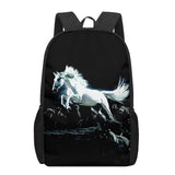 Horse 3D Pattern School Bag for Children Girls Boys Casual Book Bags