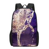 Horse 3D Pattern School Bag for Children Girls Boys Casual Book Bags
