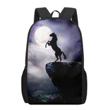 Horse 3D Pattern School Bag for Children Girls Boys Casual Book Bags
