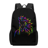 Horse 3D Pattern School Bag for Children Girls Boys Casual Book Bags