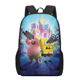 SpongeBobs Cartoon Print Men Backpack Boys School Bags Teen Daily Bagpack