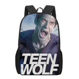 Teen Wolf 3D Print School Backpack for Boys Girls Teenager Kids Book Bag