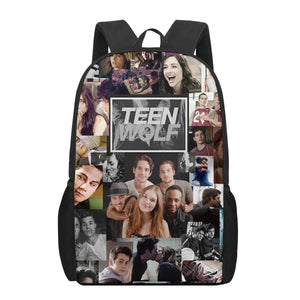 Teen Wolf 3D Print School Backpack for Boys Girls Teenager Kids Book Bag