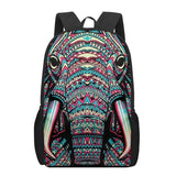 Indian Elephant Art Print 16-inch School Backpack