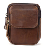 Leather Messenger Bag Men Travel Crossbody Shoulder Dark Brown