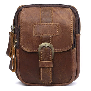 Leather Messenger Bag Men Travel Crossbody Shoulder Dark Brown