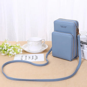 Women's 3-Layer Phone Pocket Shoulder Bag - Large Capacity Crossbody Purse