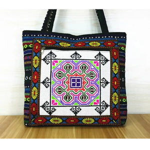 Vintage Embroidered Shoulder Bag Ethnic Textile Handbag