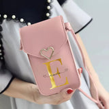 Personalized Crossbody Shoulder Bag Pink Touch Screen Cell Phone Purse