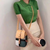 Small Crossbody Messenger Bag Women Shoulder Mini PU Leather Phone Package Purse