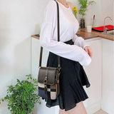 Small Crossbody Messenger Bag Women Shoulder Mini PU Leather Phone Package Purse