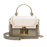 Vintage Pathwork PU Leather Women Crossbody Bag