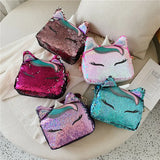 Shining Unicorn Women Tote Messenger Cross Body Handbag Ladies Hobo Bag