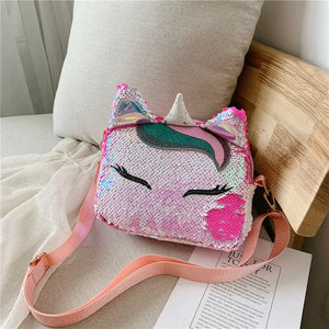 Shining Unicorn Women Tote Messenger Cross Body Handbag Ladies Hobo Bag