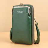 Small Crossbody Bag Matte Leather Shoulder Messenger Clutch Phone Purse Handbag