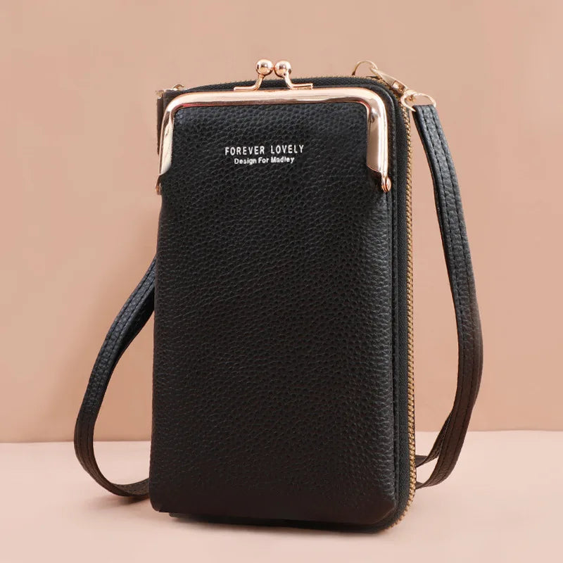Small Matte Leather Crossbody Bag Women Shoulder Messenger Clutch Purse Handbag