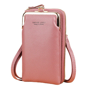 Matte Leather Crossbody Bag Women Shoulder Messenger Clutch