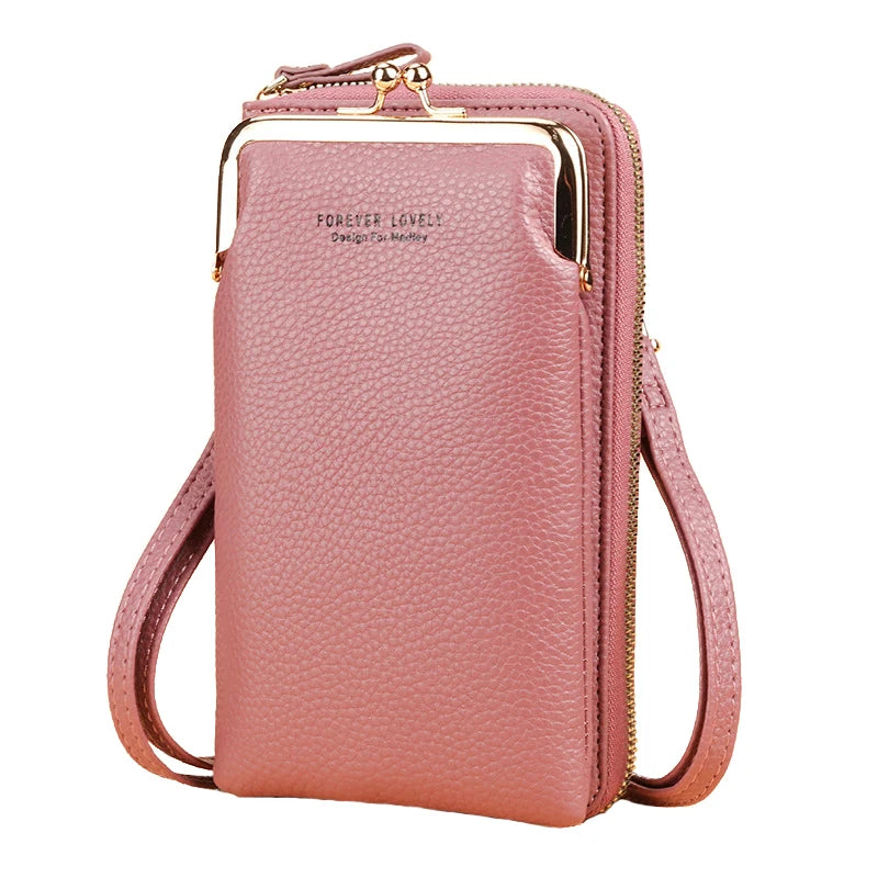 Matte Leather Crossbody Bag Women Shoulder Messenger Clutch
