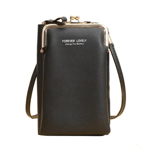 Mini Matte Leather Crossbody Bag for Women