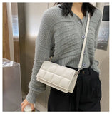 Small Crossbody Bags Women Solid Shoulder Crossbody Bag Weave Small PU Leather C