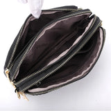 Waterproof Nylon Shoulder Bag for Women Zipper Handbag Purses