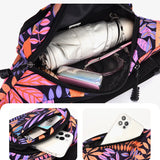 Leaf Printed Waist Bags Large Capacity Fanny Pack Canvas Travel Banana Bag