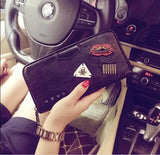 Men's Rivets Skull Beard Decoration Leather Wallet