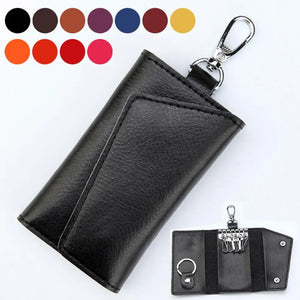 Multifunctional Faux Leather Key Case Holder Wallet