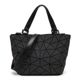 Women Geometric Handbag Hologram Laser Tote Luminous Bag